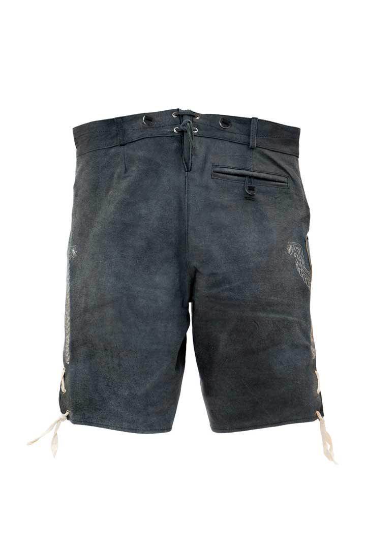 Herren Lederhose aus feinem Rindleder mit Details - Lederhose Herren