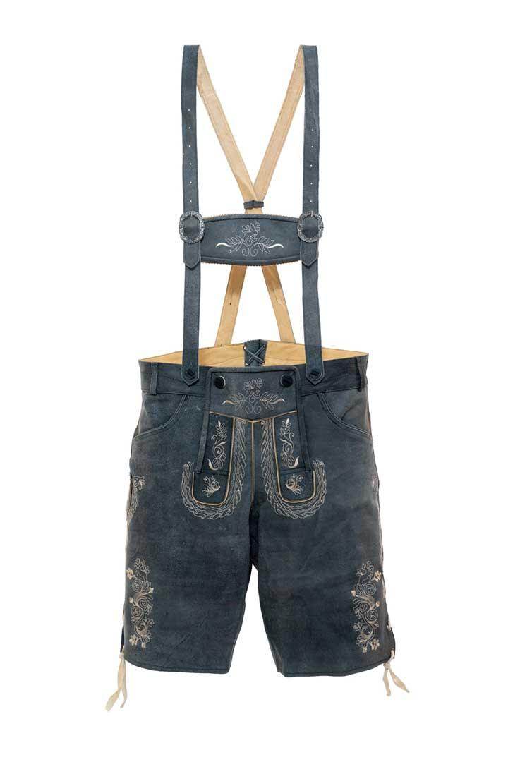 Herren Lederhose aus feinem Rindleder mit Details - Lederhose Herren