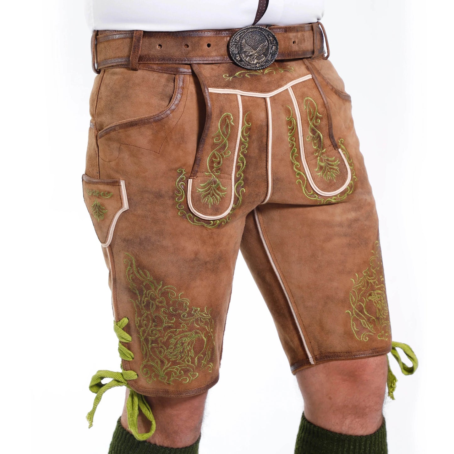 Lederhose Kurz Herren echt Leder mit Alpenflair und Stil - Lederhose Herren