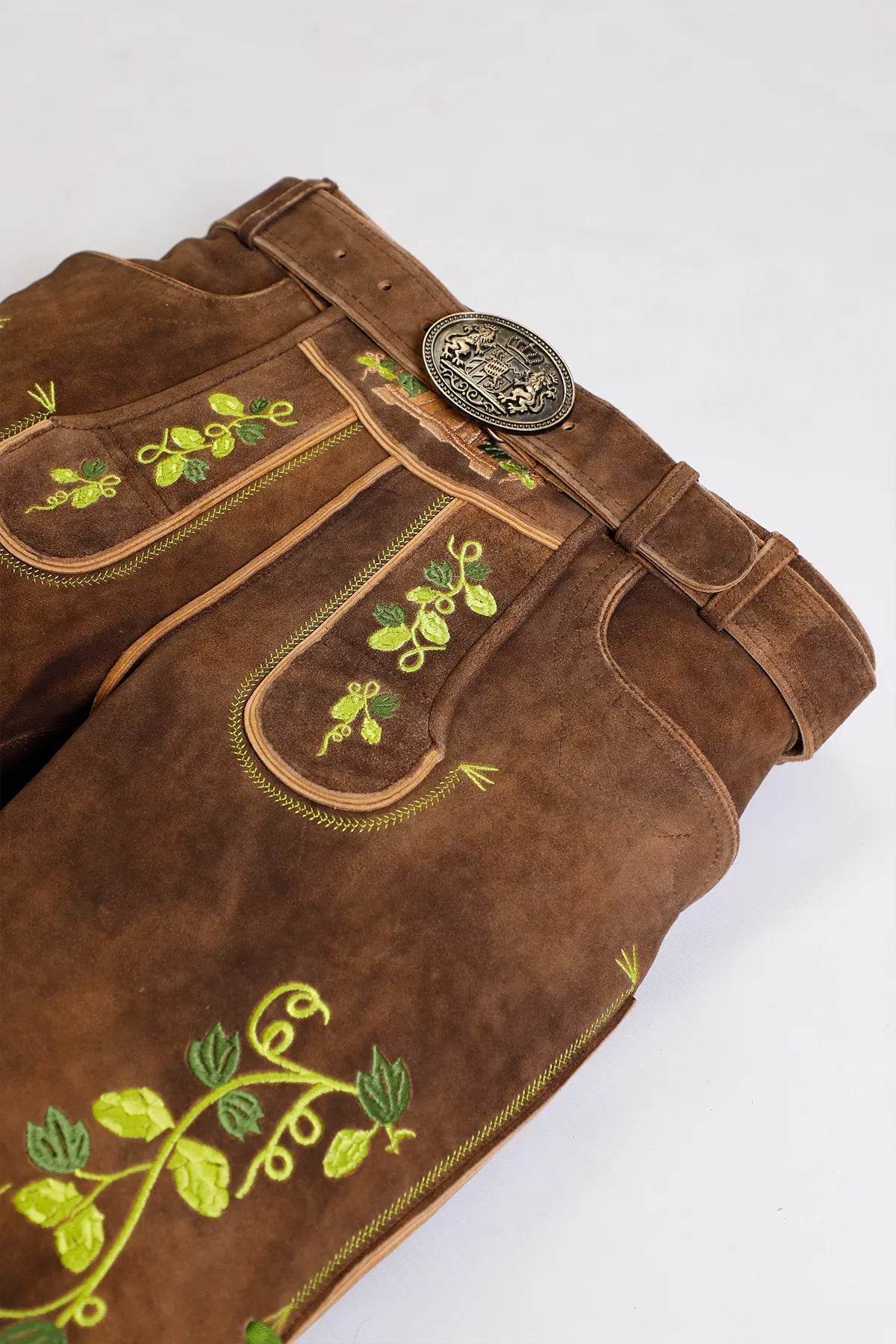 Klassische Kurz Lederhose Herren für bayerische Feste - Lederhose Herren