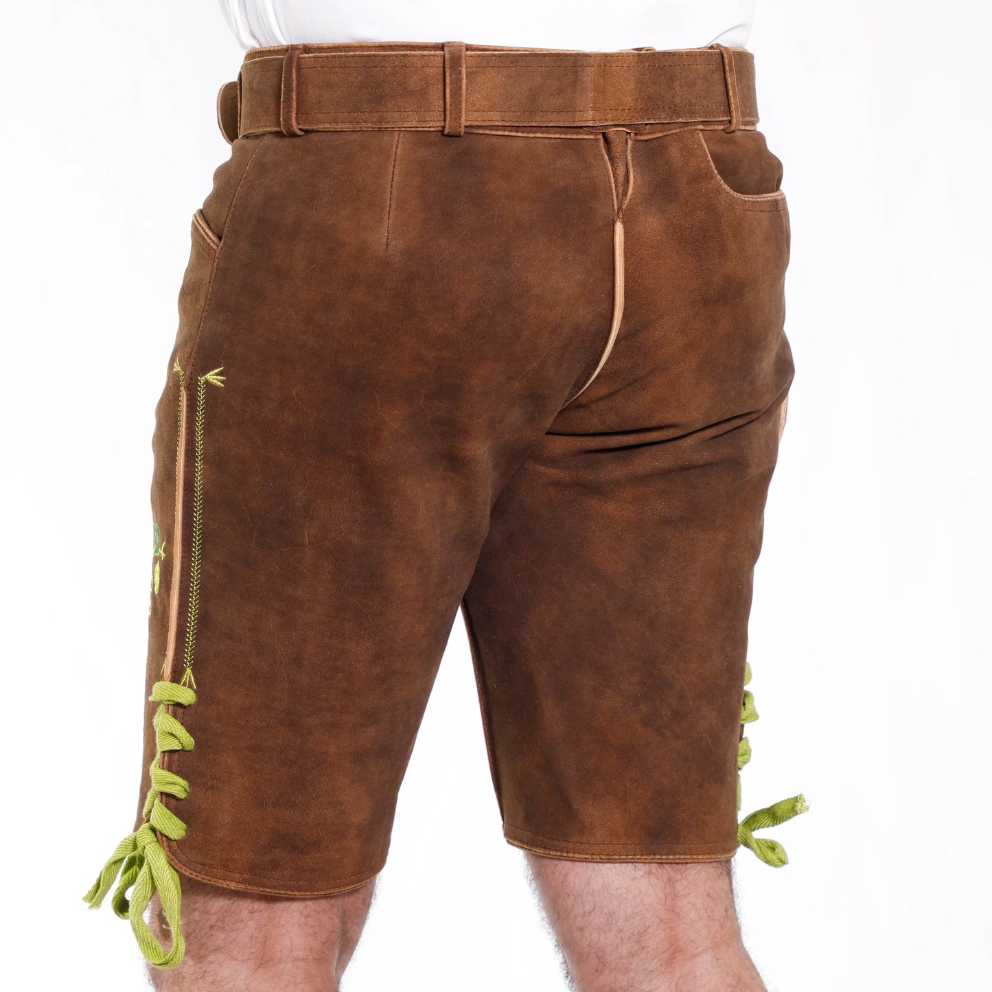 Klassische Kurz Lederhose Herren für bayerische Feste - Lederhose Herren
