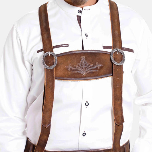 Edle Herren Tracht Hosenträger aus Leder
