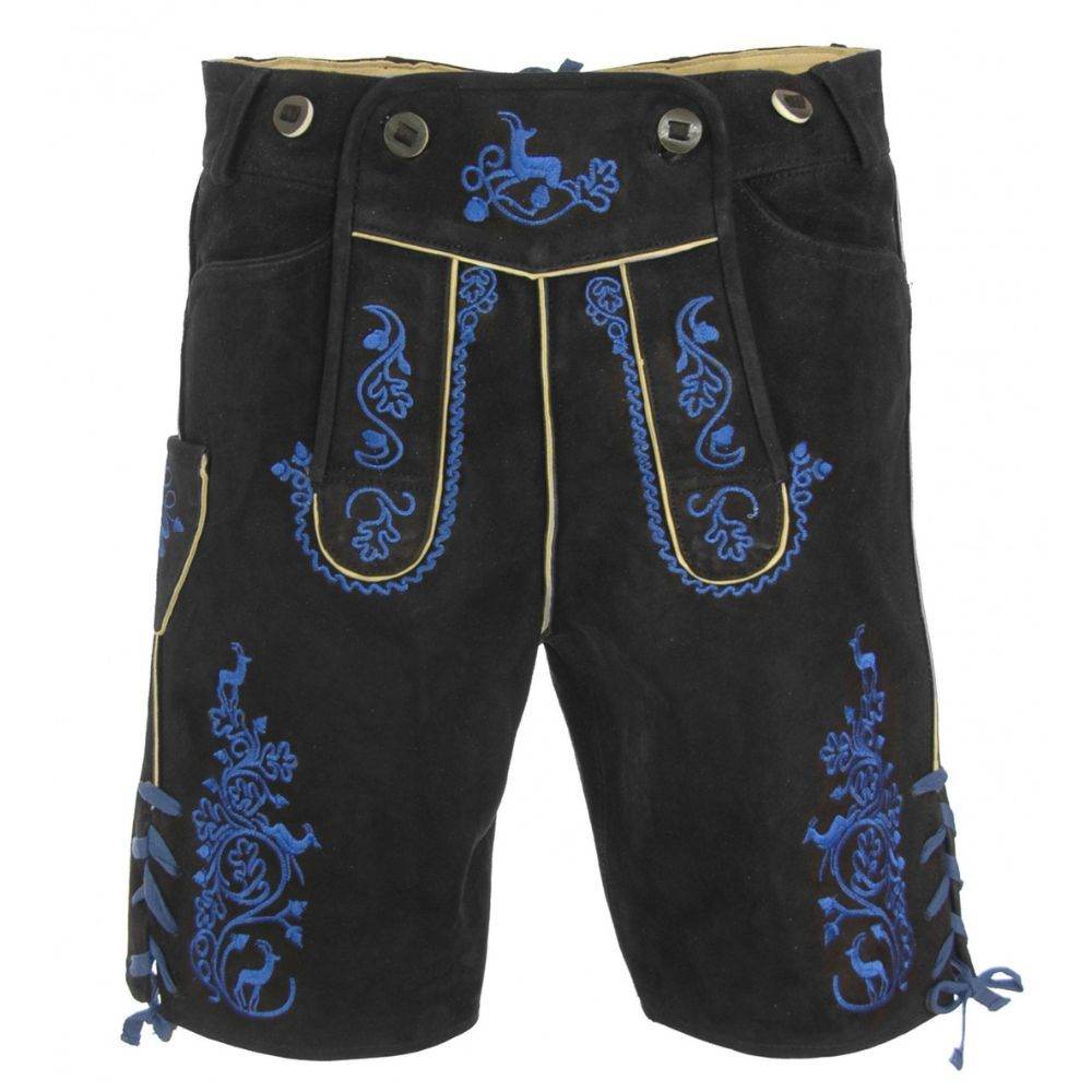 Bayerische Lederhose Herren Wildleder Oktoberfest Look - Lederhose Herren
