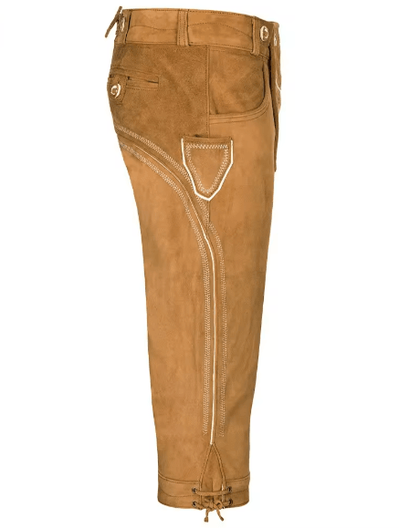 Edle Herrenbundhose für Wiesn, Kirchweih und Brauchtum - Lederhose Herren
