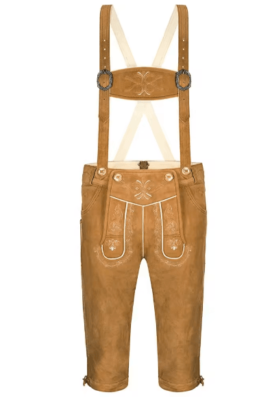 Edle Herrenbundhose für Wiesn, Kirchweih und Brauchtum - Lederhose Herren