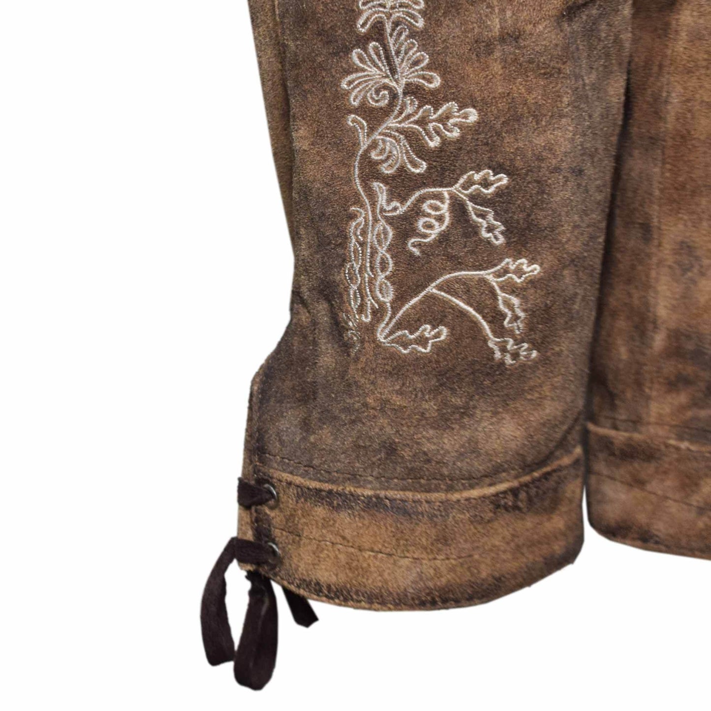 Hirschgeweih Stickerei Trachtenhose für Männer klassisch - Lederhose Herren