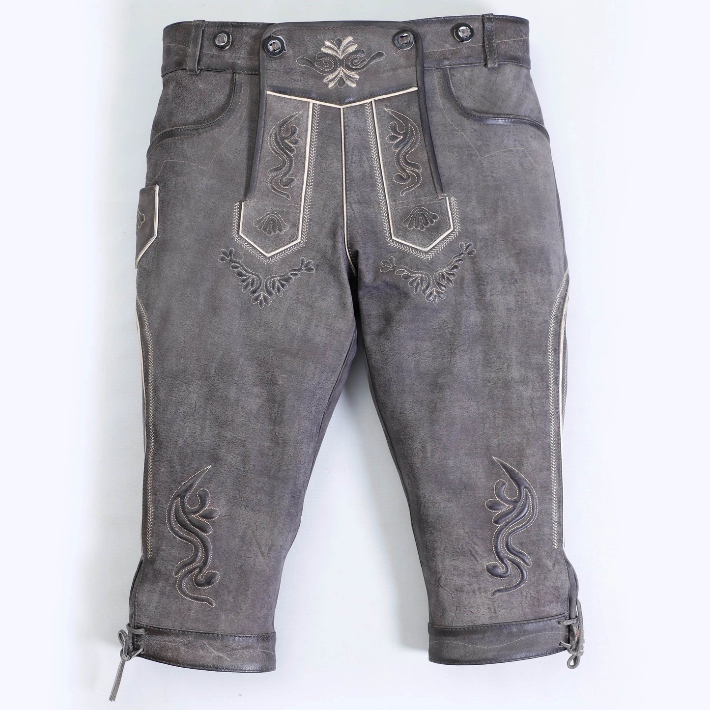 Traditionelle Bundhose Herren mit Trachtenstickerei - Lederhose Herren