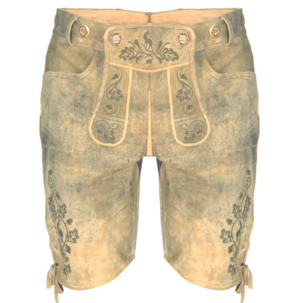 Authentische Männerlederhose mit Trachtenknöpfen - Lederhose Herren