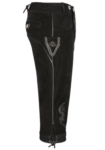 Trachtenbundhose im bayerischen Stil mit Hornknöpfen - Lederhose Herren