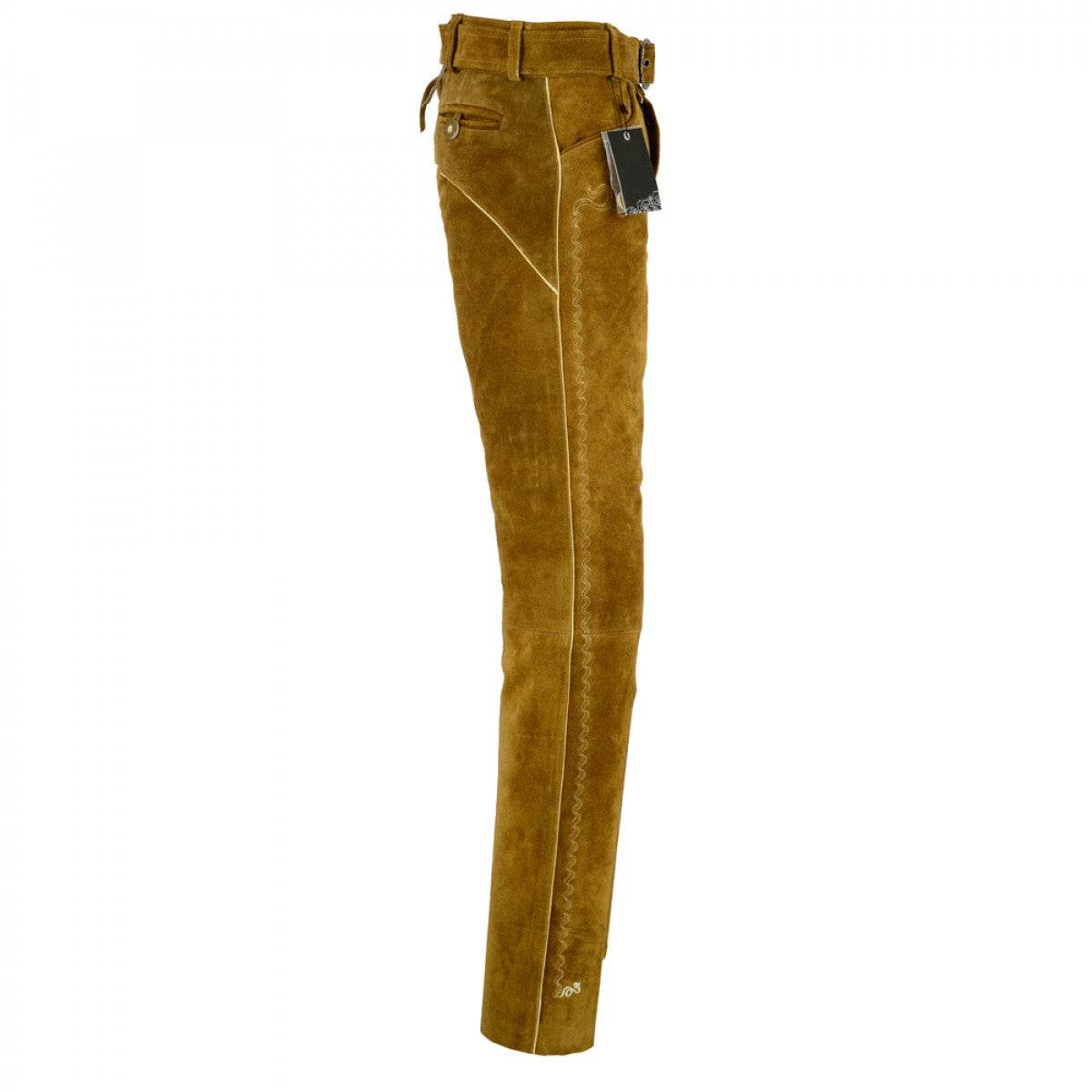 Bayerische braune Lederhose für Herren - Lederhose Herren