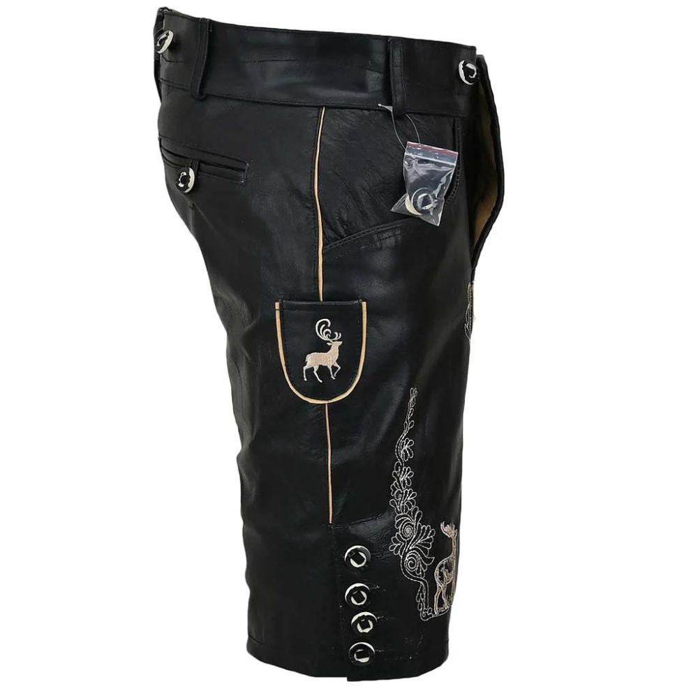 Trachtenlederhose Herren robust mit stilvoller Nahtführung - Lederhose Herren