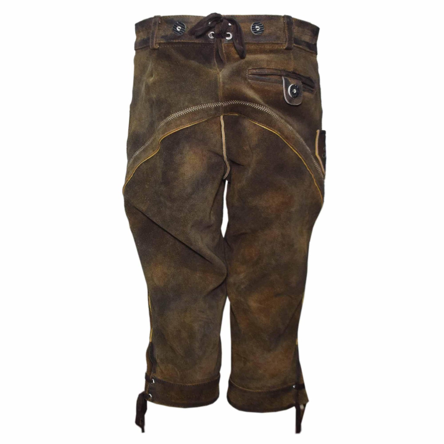 Zünftige Trachten-Bundhose für Herren mit Hirschstickerei - Lederhose Herren