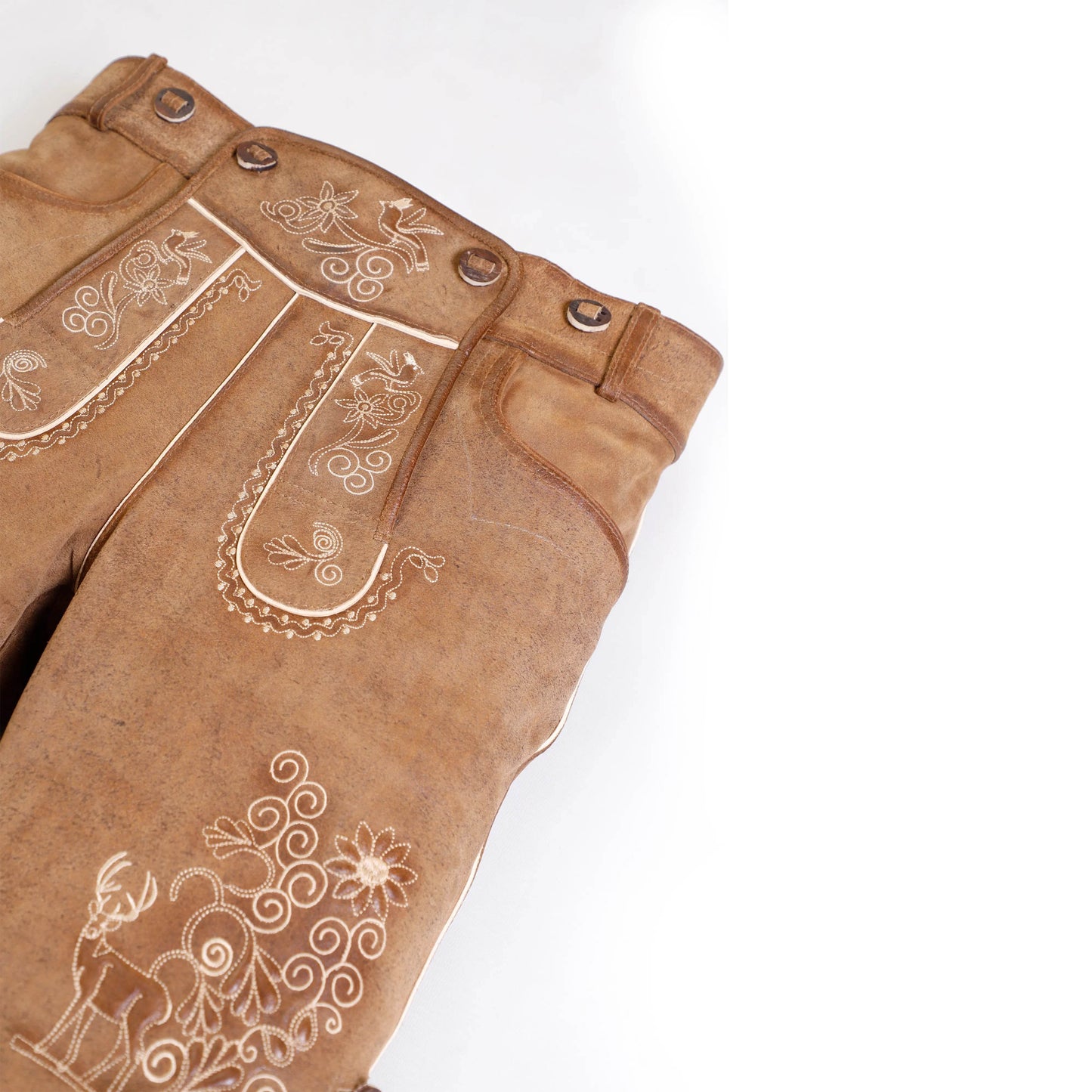 Kurz Lederhose Herren Tracht perfekt für Volksfest und Alm - Lederhose Herren