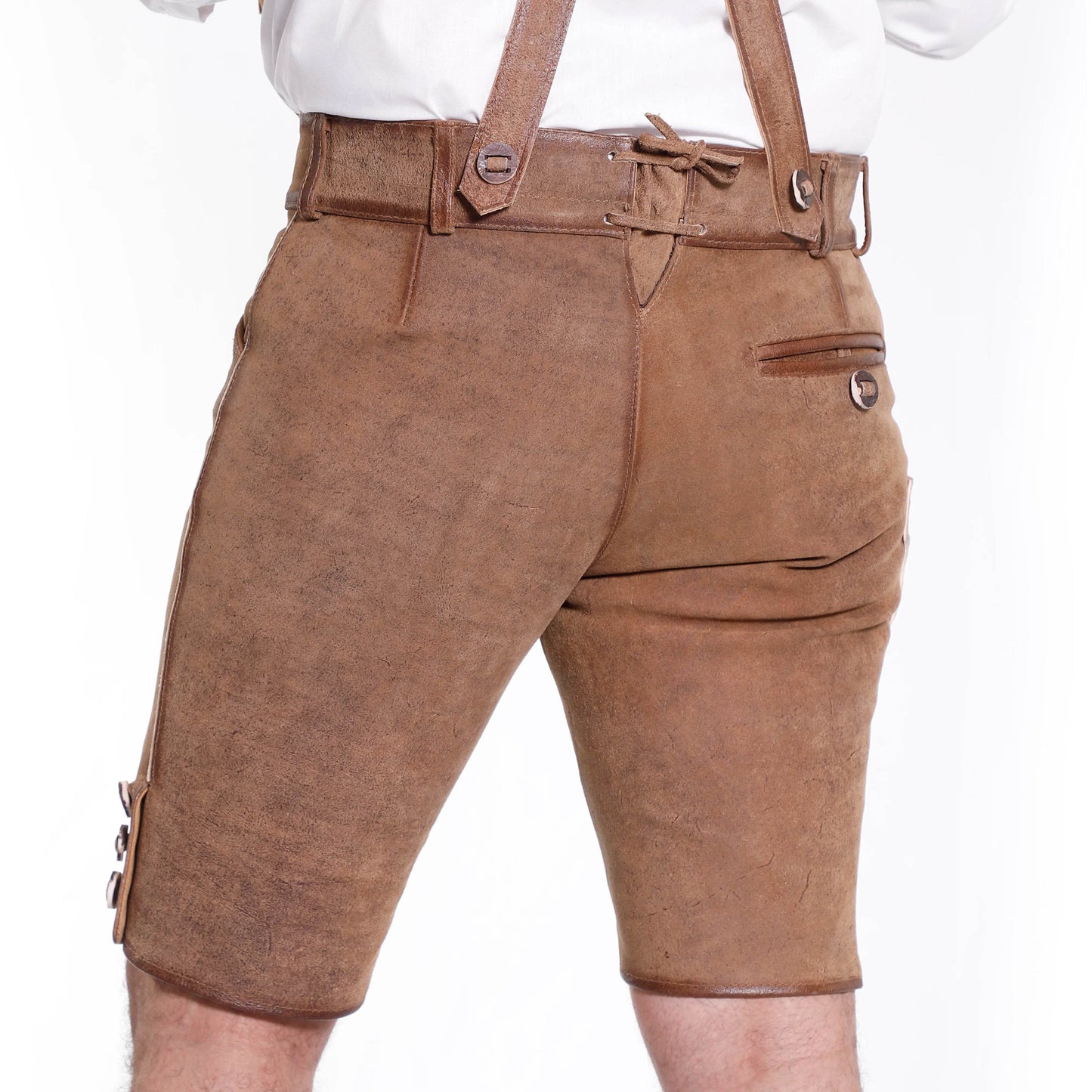 Kurz Lederhose Herren Tracht perfekt für Volksfest und Alm - Lederhose Herren