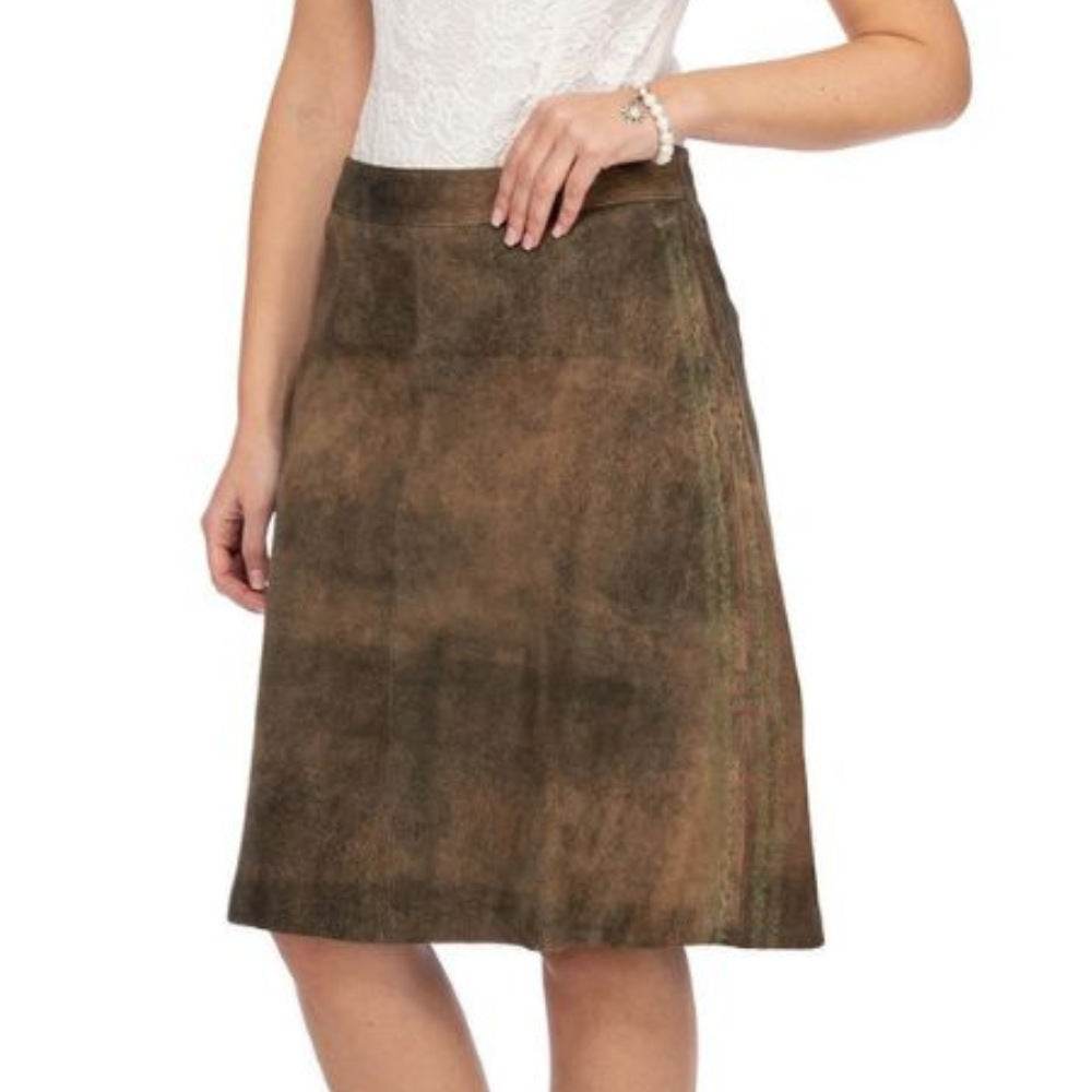 Lederhosen Skirt Damen aus Velours mit bayerischem Flair - Lederhose Herren