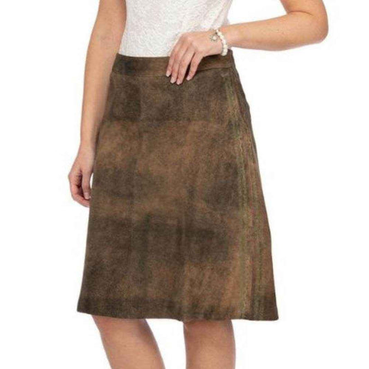 Lederhosen Rock Damen aus Velours im Trachtenstil