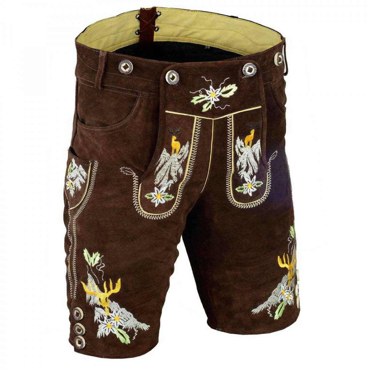 Lederhose Damen aus Rindsleder im Trachtenlook