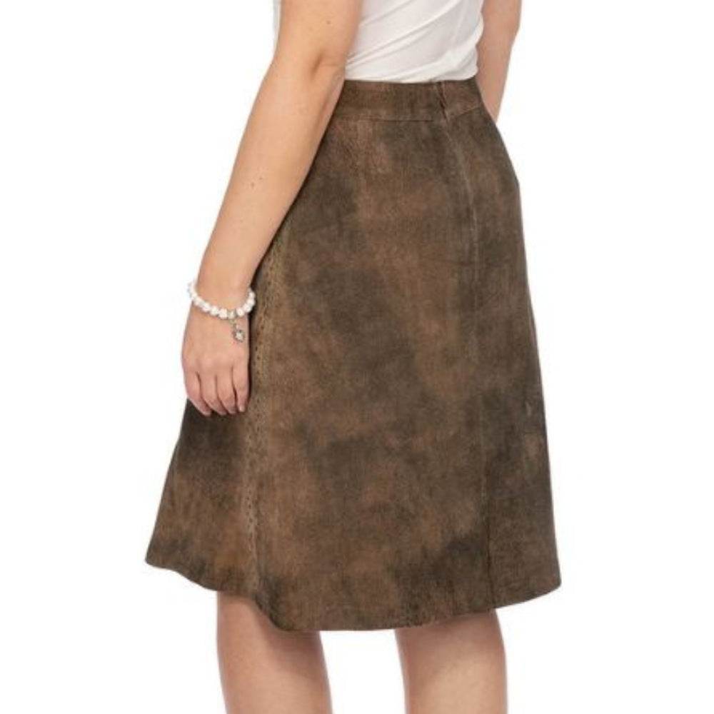 Lederhosen Skirt Damen aus Velours mit bayerischem Flair - Lederhose Herren