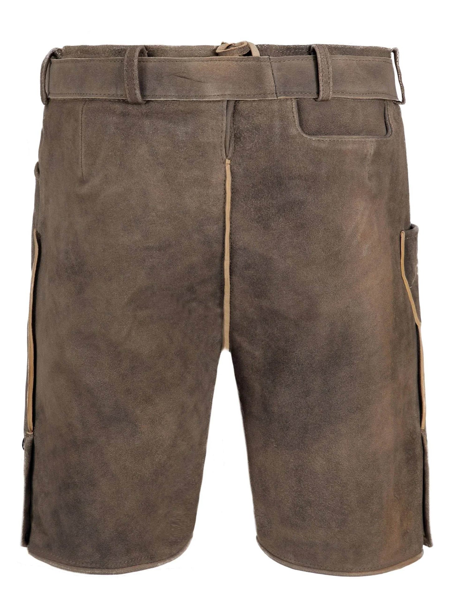 Herren Lederhose mit alpenländischer Stickerei verziert - Lederhose Herren