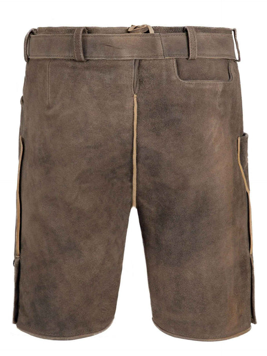 Herren Lederhose mit alpenländischer Stickerei