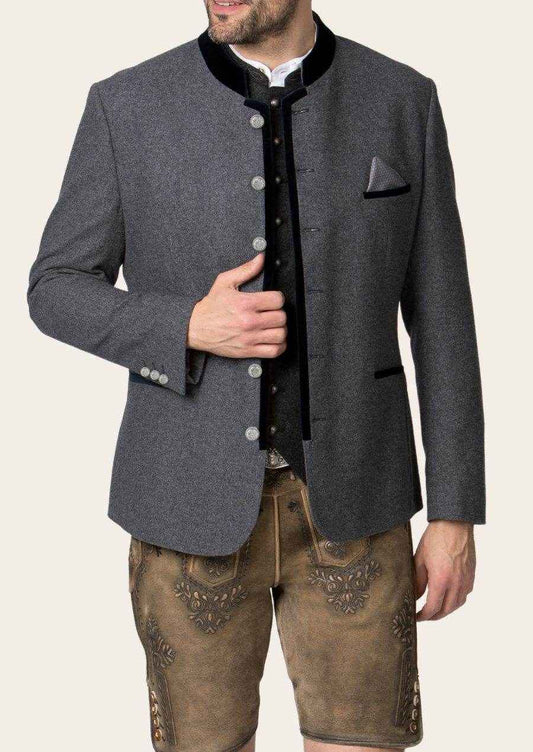 Herren Trachtenjacke mit Stickerei im Alpenstil