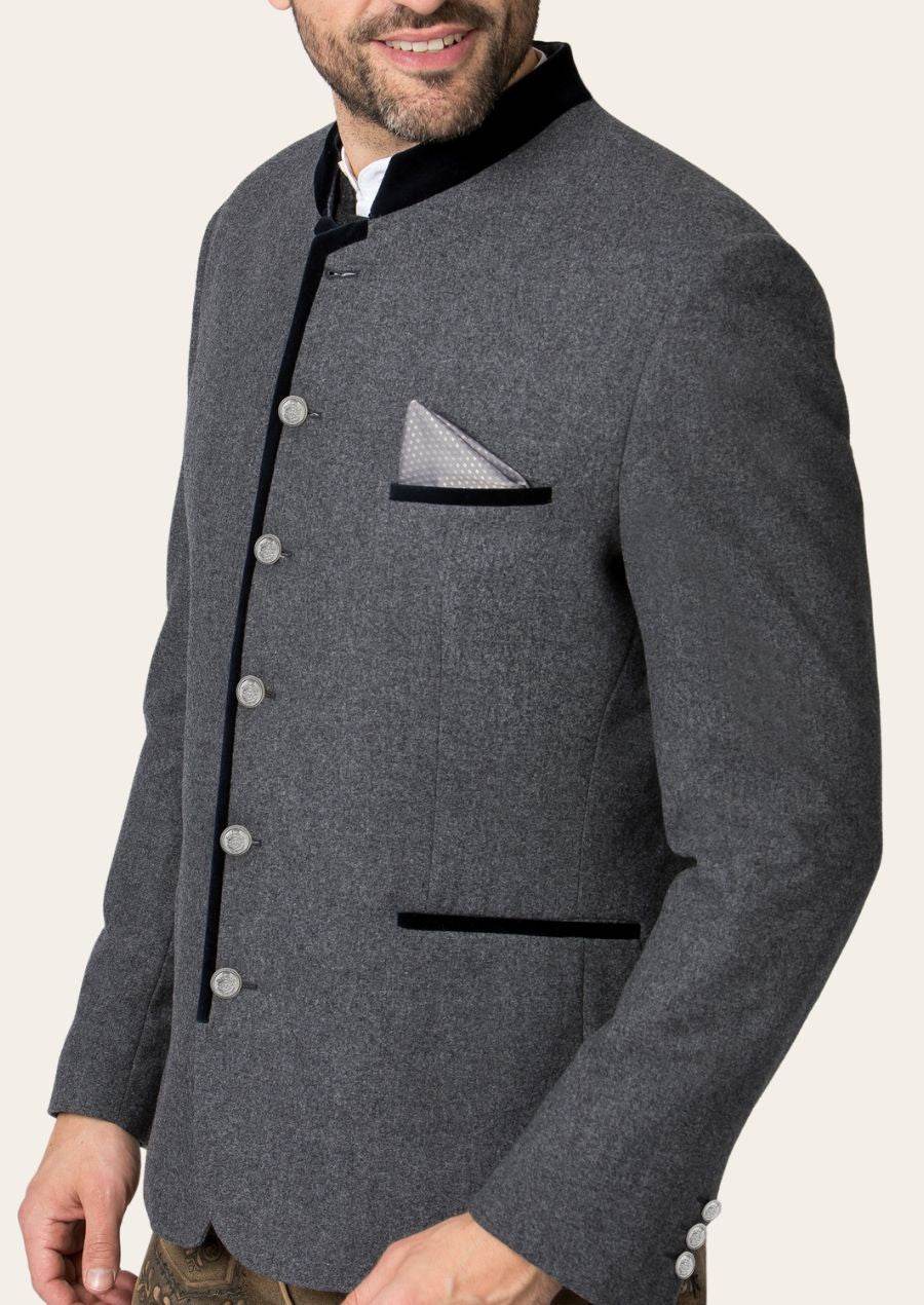 Trachtenjacke für Männer mit Stickerei und alpenländischem Look - Lederhose Herren