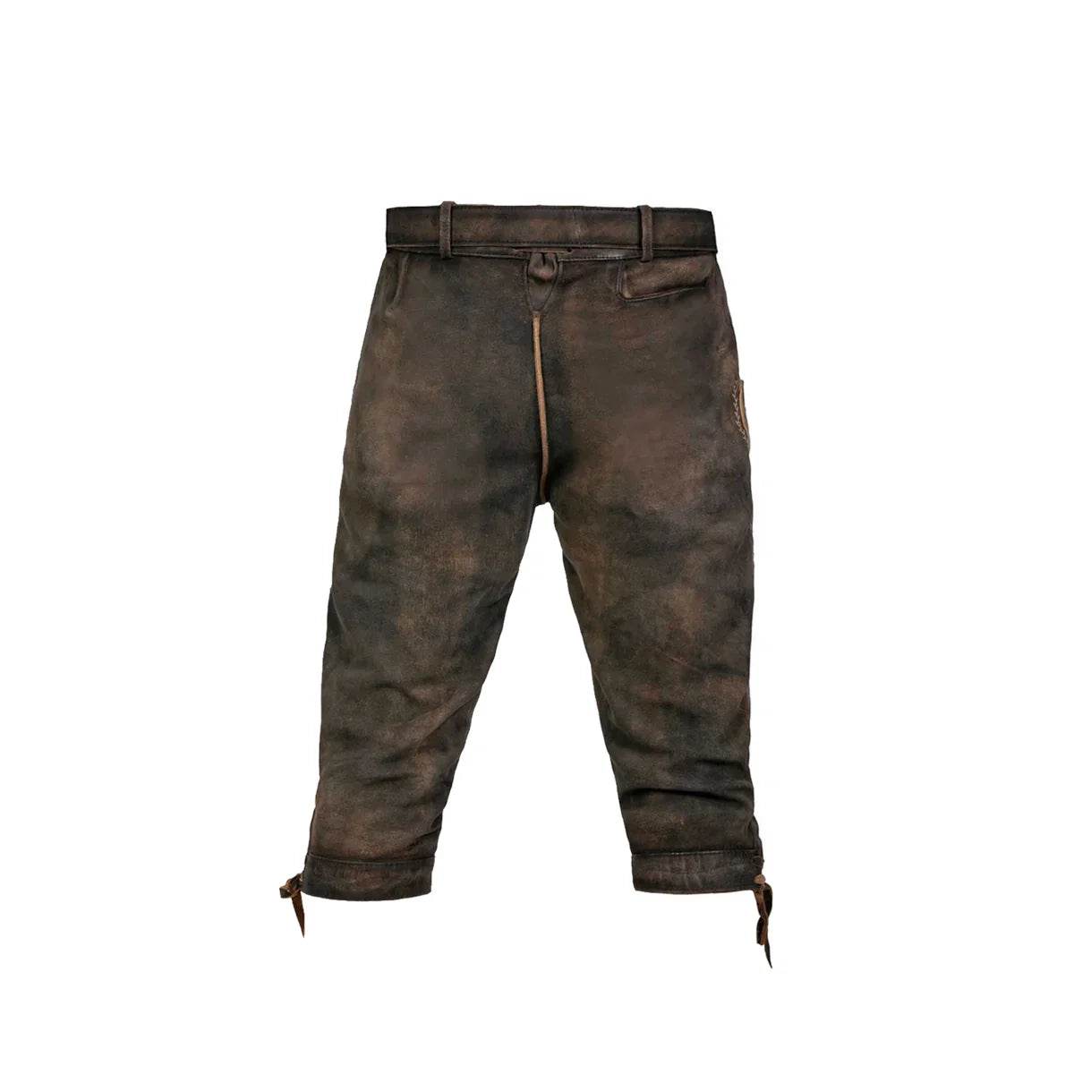 Klassische Bundhose für Herren im alpenländischen Stil - Lederhose Herren