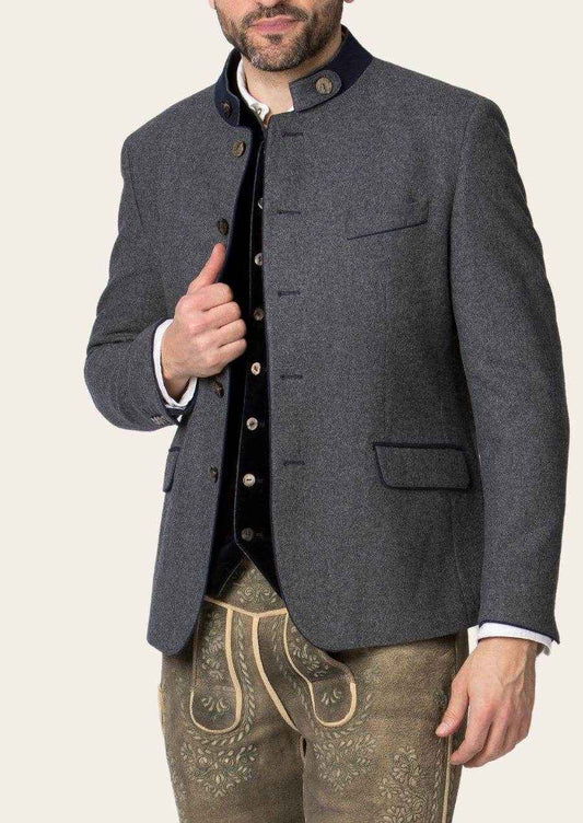 Bayerische Herren Jacke mit Trachtendetails