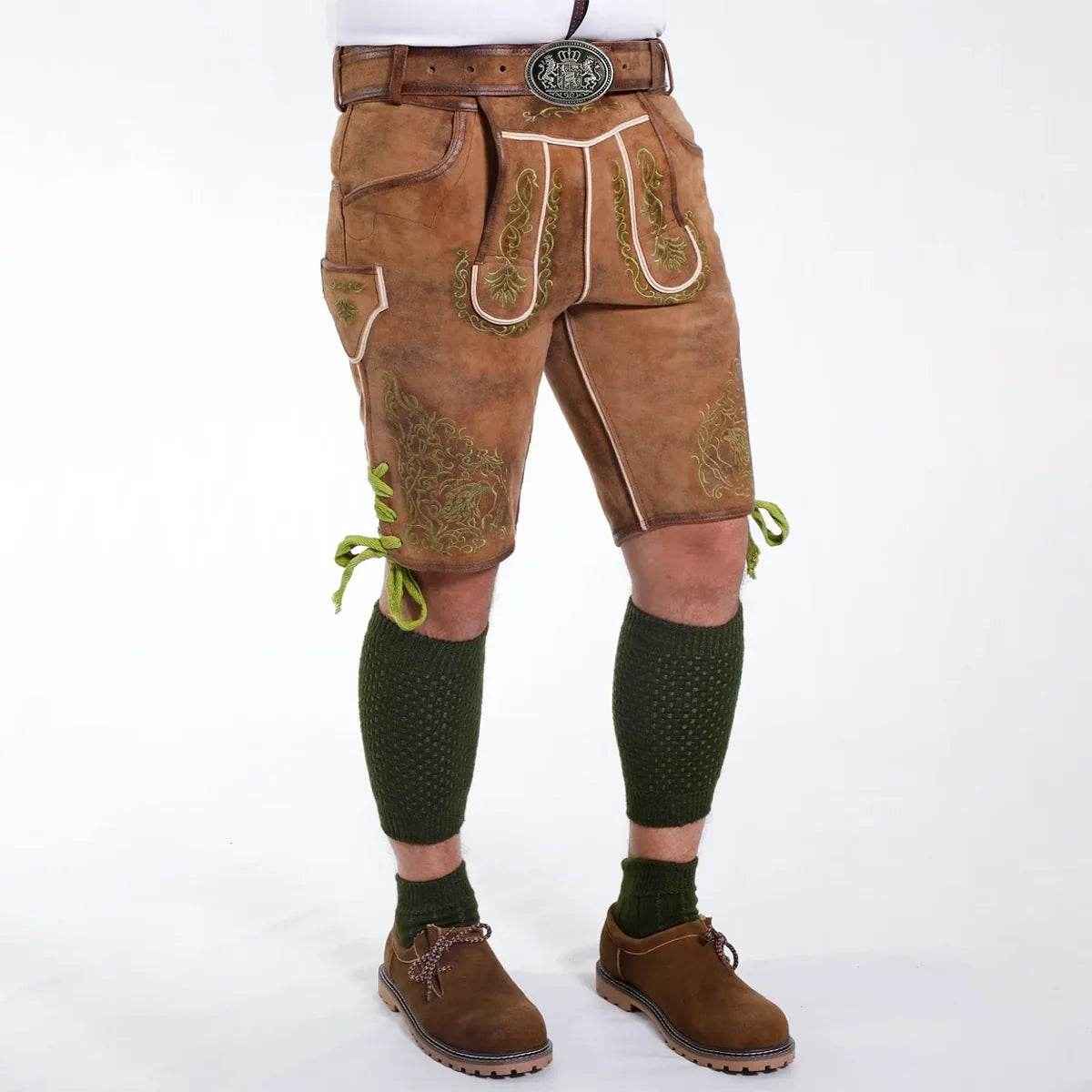Trachtenhose Herren aus Wildleder mit Knopfverschluss