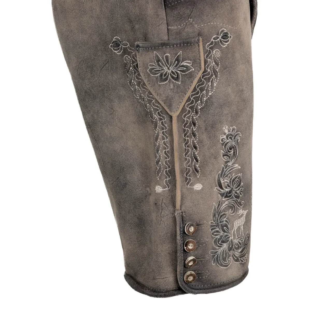 Herren Lederhose mit Trachtenverzierung aus Bayern - Lederhose Herren