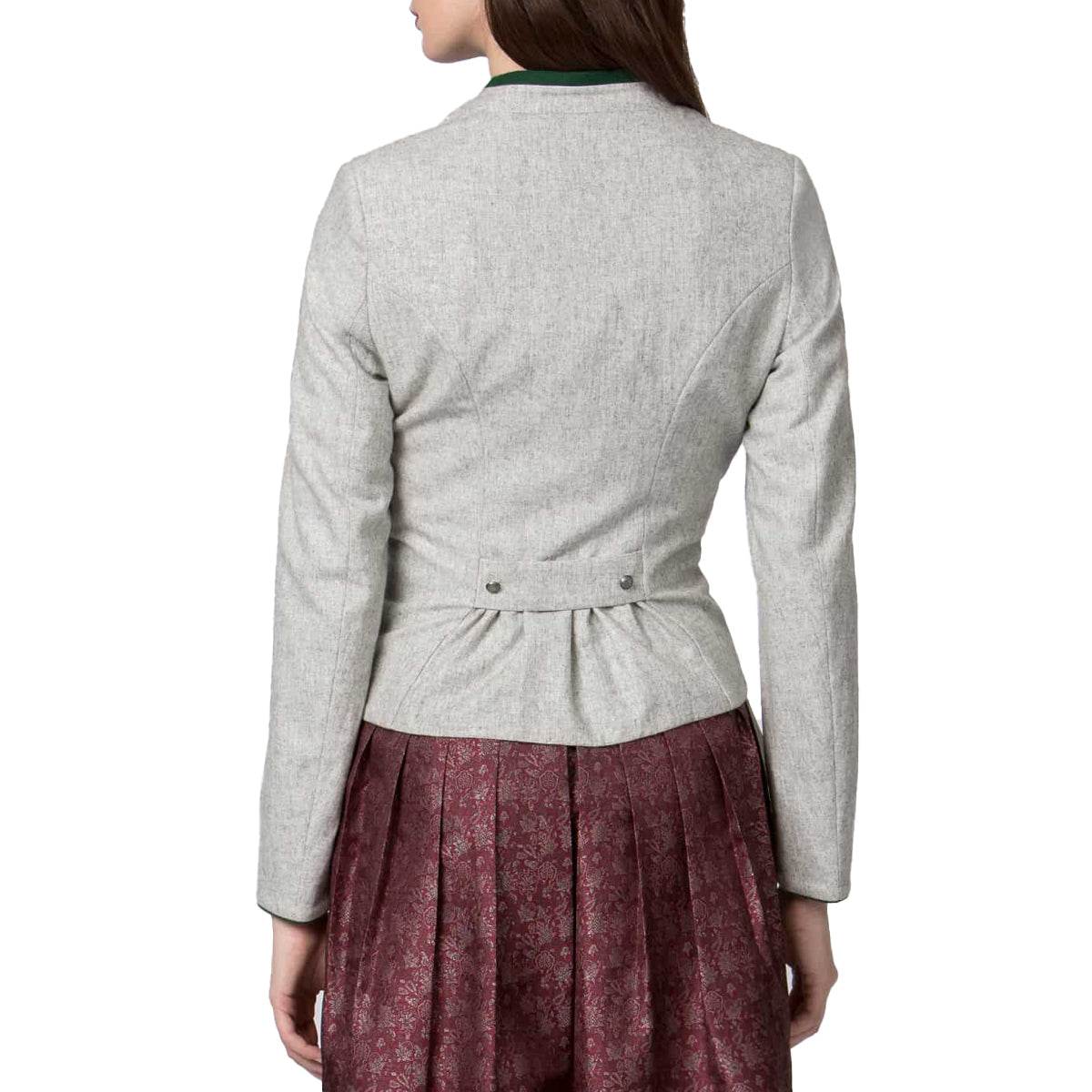 Bayerische Damen Dirndl Jacke Grau - Lederhose Herren