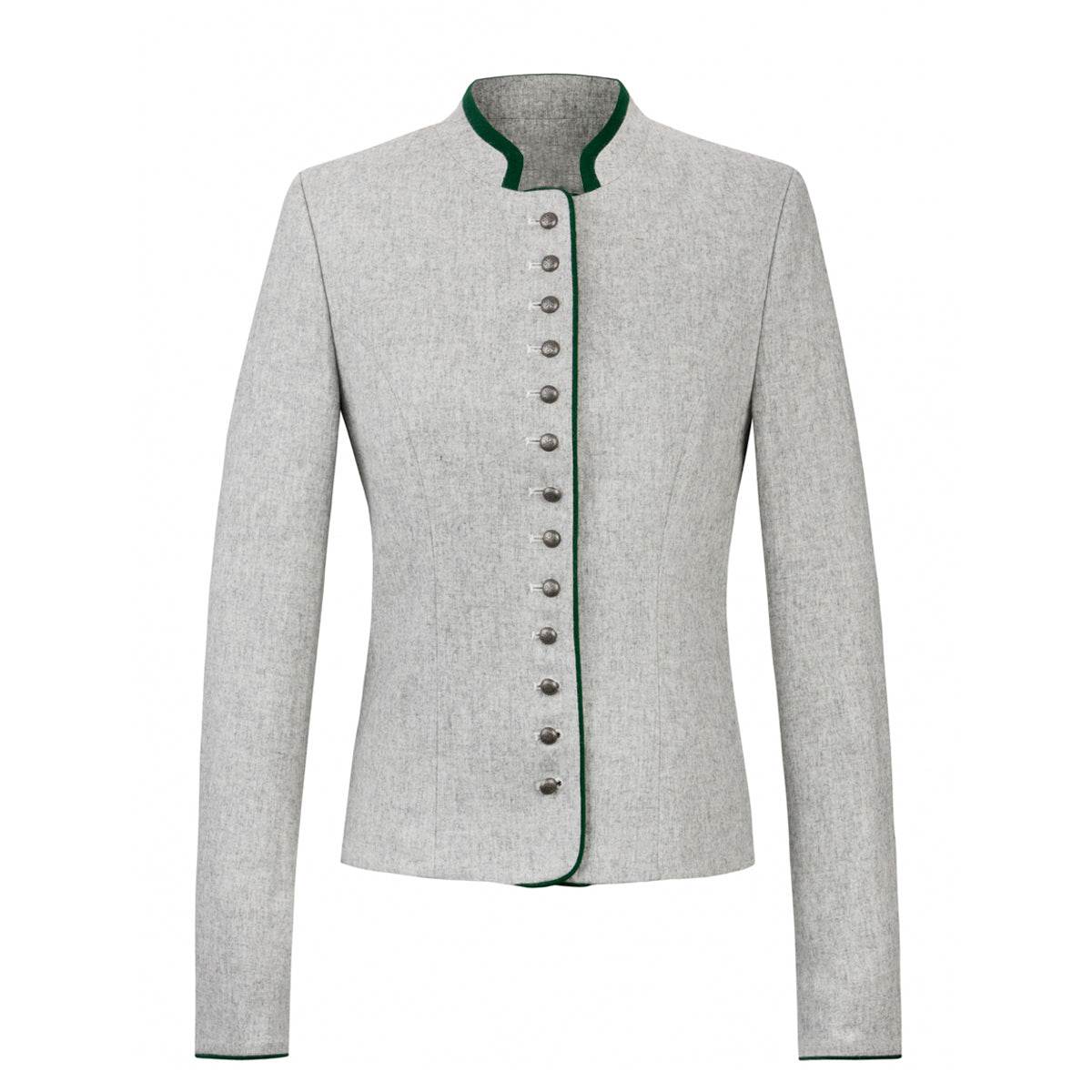 Bayerische Damen Dirndl Jacke Grau - Lederhose Herren