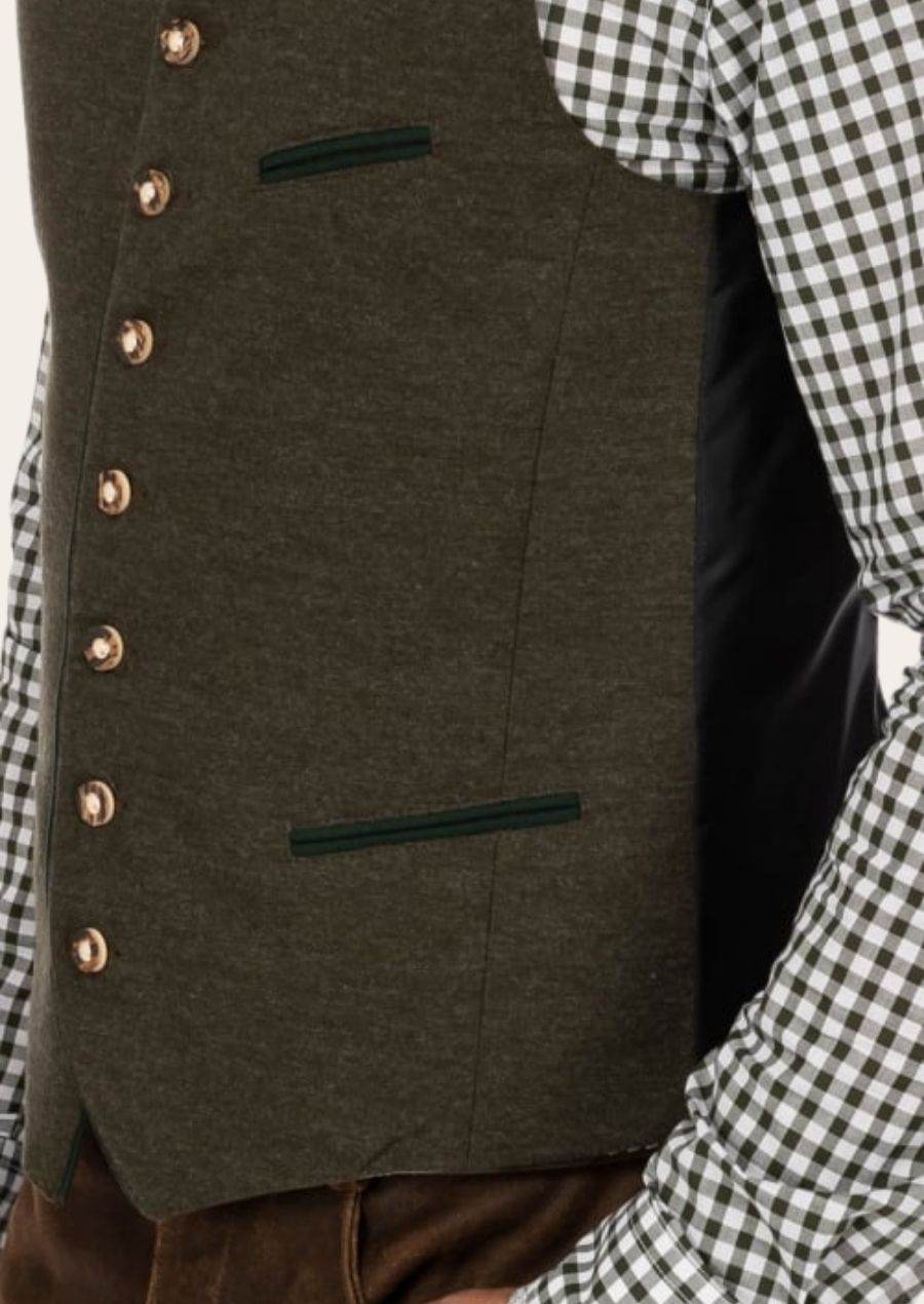 Hochwertige Trachtenweste für Herren im bayrischen Trachtenstil - Lederhose Herren