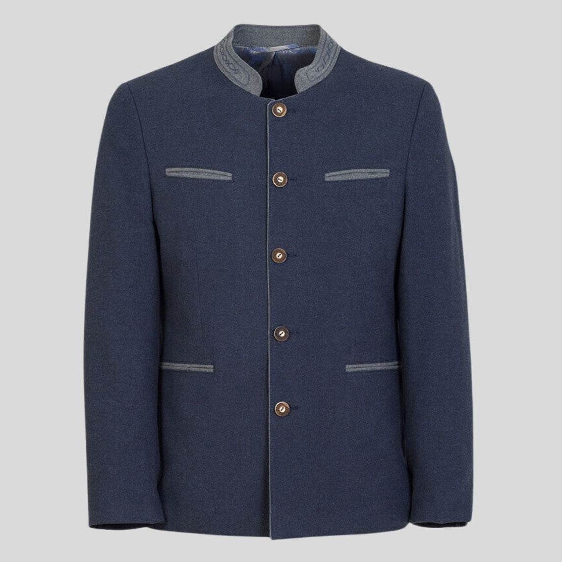 Elegant Navy Trachten Coat – Classic German Heritage - Lederhose Herren
