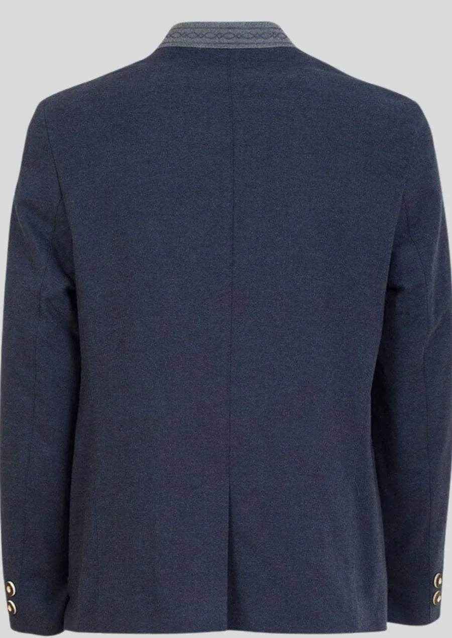 Marineblauer Trachtenmantel im klassischen Stil