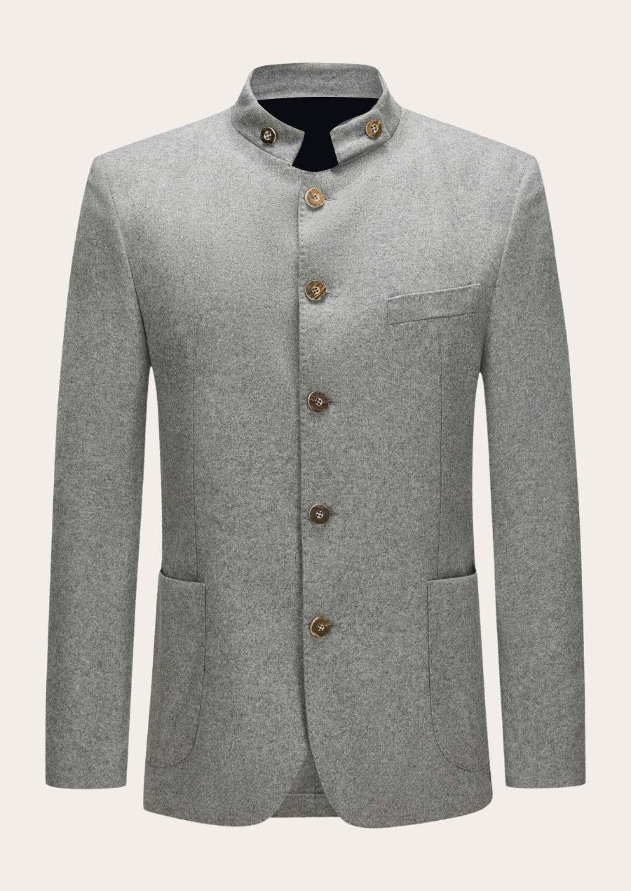 Klassische Jacke Herren Tracht aus Loden mit Ziernähten - Lederhose Herren