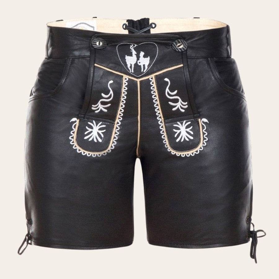 Kurze Trachtenhose Damen im echten Wiesn-Trachtenlook - Lederhose Herren