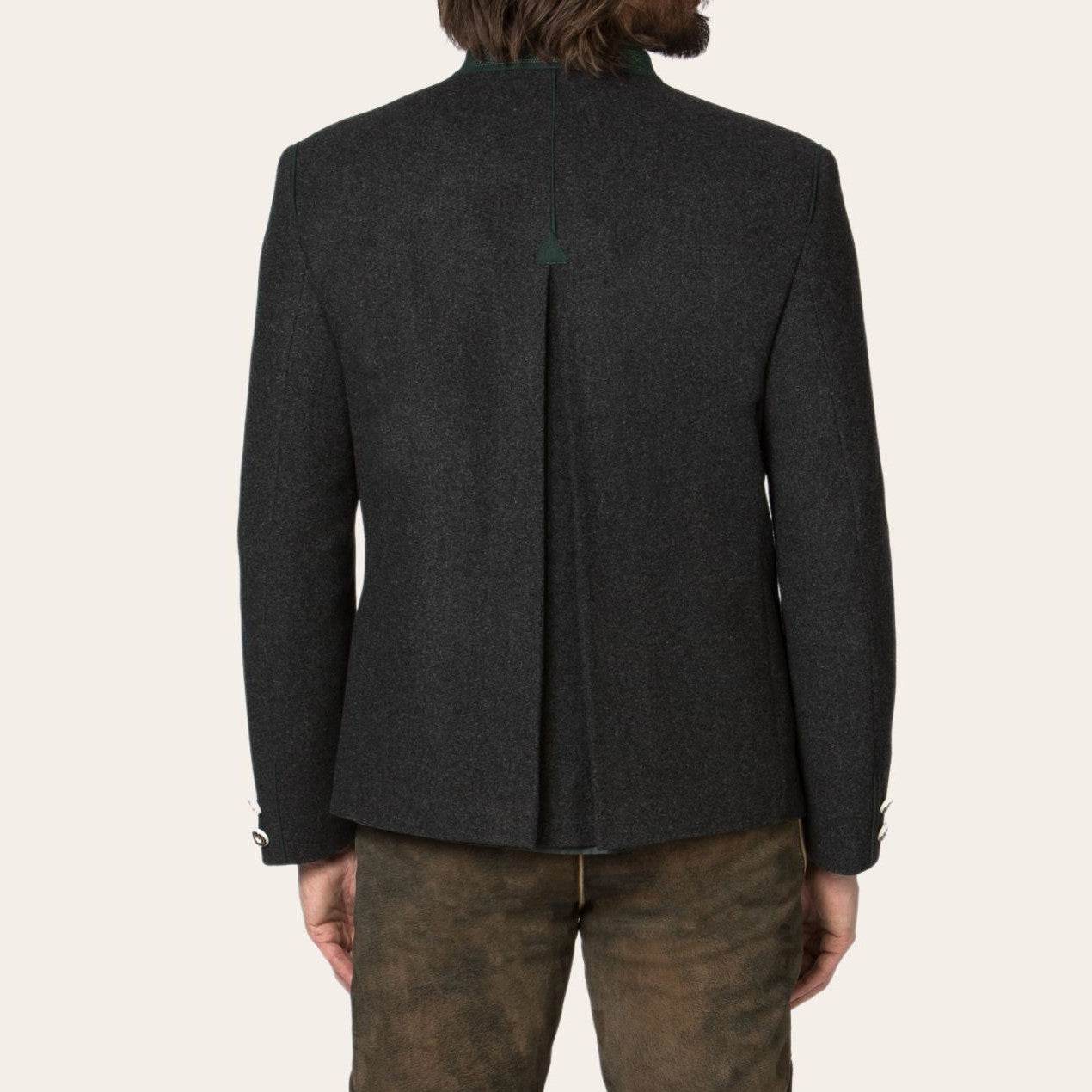 Trachtenjacke Herren stilvoll mit Hornknöpfen und Stehkragen - Lederhose Herren