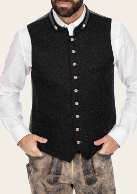 Leinen Trachtenweste für Herren im traditionellen Stil
