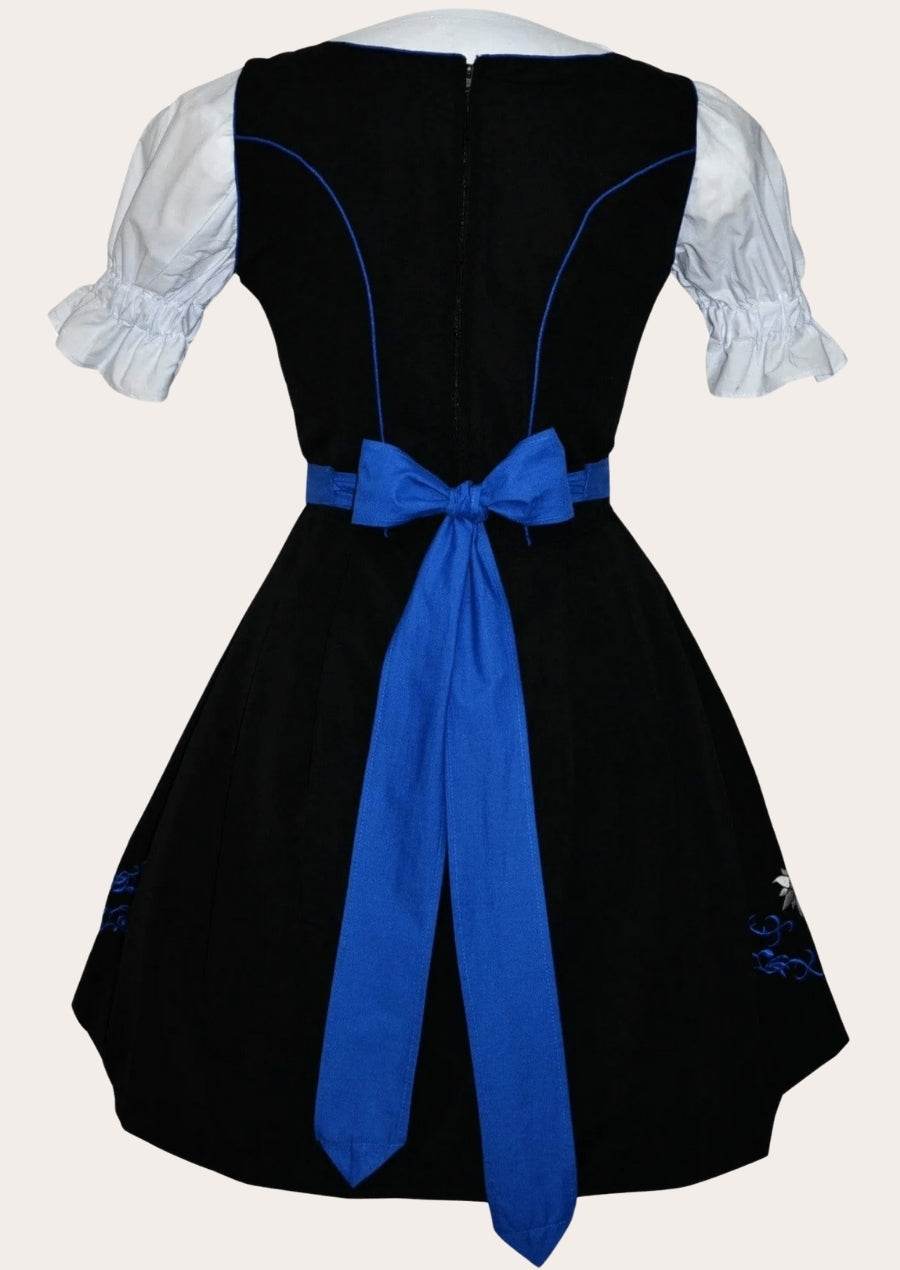 Elegantes Midi Dirndl mit Spitzenschürze für festliche Anlässe - Lederhose Herren