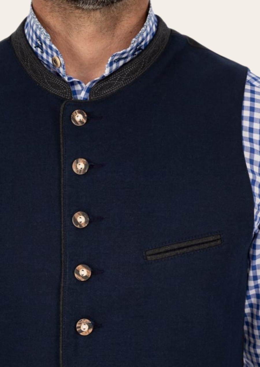 Weste zur Lederhose für Herren aus edlen Stoffen in verschiedenen Farben - Lederhose Herren