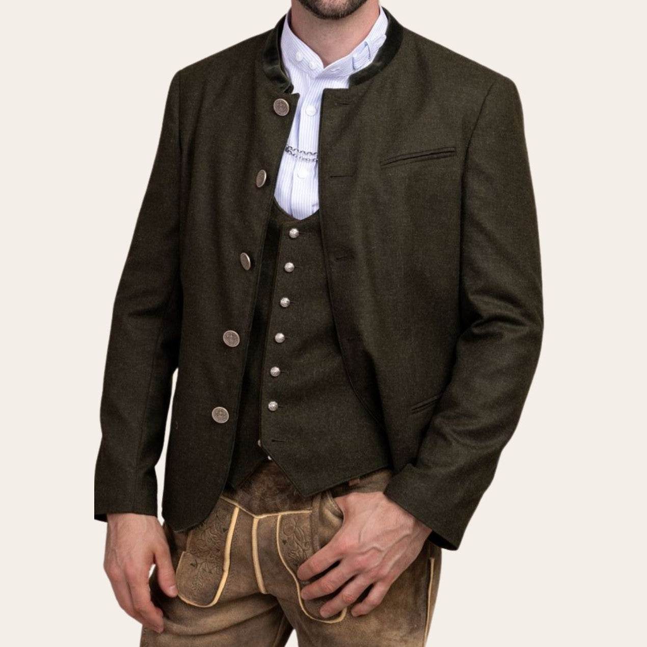 Klassische Männerjacke Trachtenstil für Volksfest & Alltag - Lederhose Herren