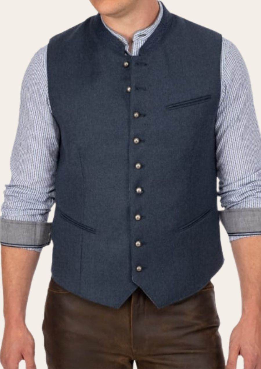 Bayerische Trachtenweste für Herren im traditionellen Landhausstil - Lederhose Herren