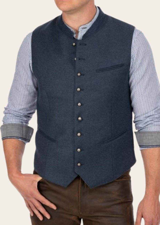Bayerische Herren Trachtenweste im klassischen Landhausstil