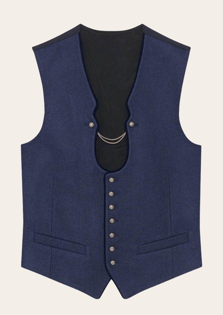 Stilvolle Weste zur Tracht für Männer aus Baumwolle oder Leinenstoff - Lederhose Herren