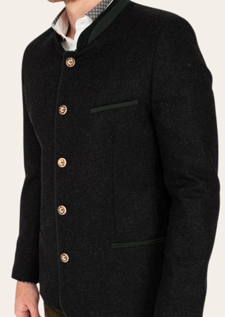 Trachten Janker Herren aus Wolle mit stilvollem Heritage Look - Lederhose Herren
