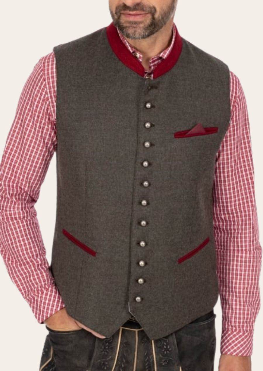 Elegante Trachtenweste aus Leinen für festliche Anlässe und Volksfeste - Lederhose Herren