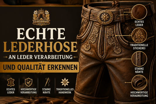 Echte Lederhose an Leder Verarbeitung und Qualität erkennen