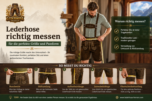 Lederhose richtig messen für die perfekte Größe und Passform