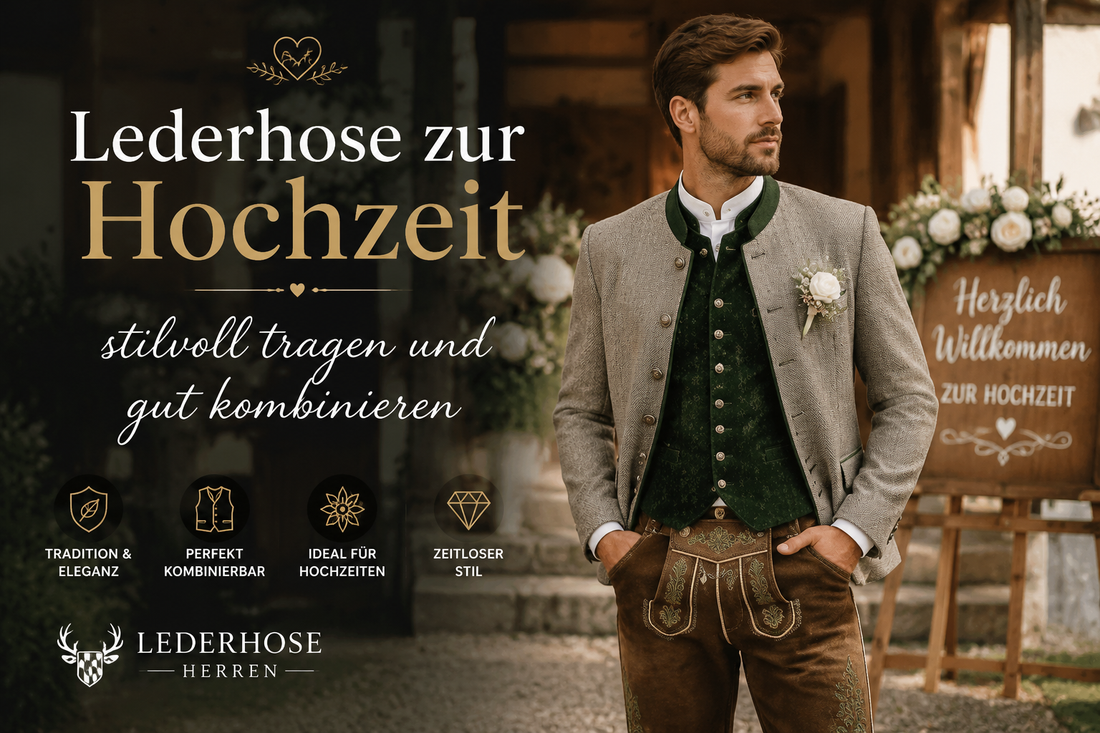 Lederhose zur Hochzeit stilvoll tragen und gut kombinieren